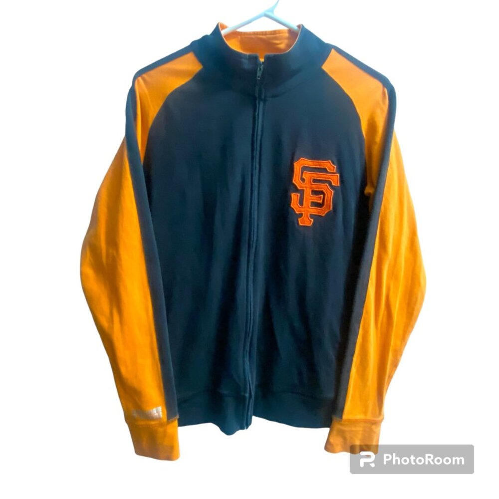 Major League Fitness San Francisco Giants Black Orange Full-Zip Men's Medium‎